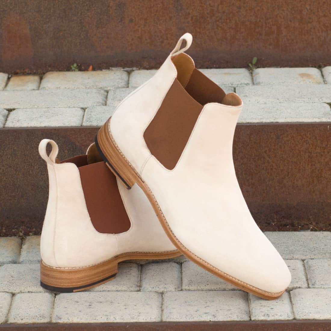 Cheslea Boots en daim ivoire – vue 4