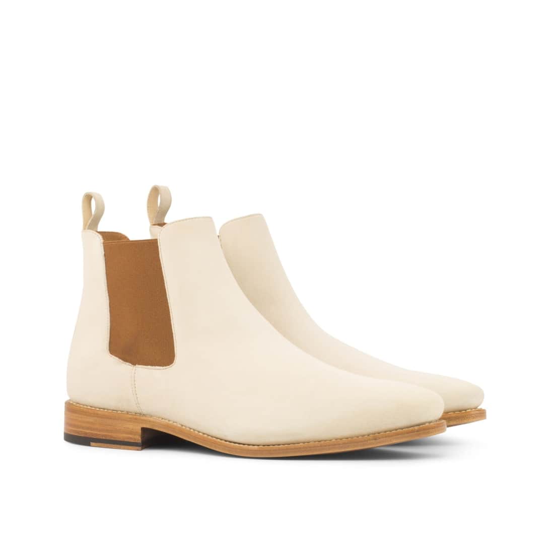 Cheslea Boots en daim ivoire