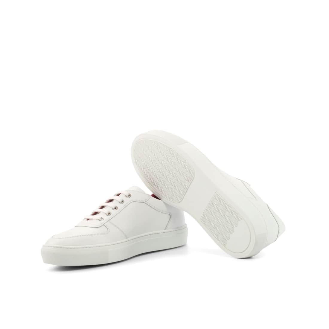 Sneakers Bumper en cuir blanc - Semelles Blanches – vue 2