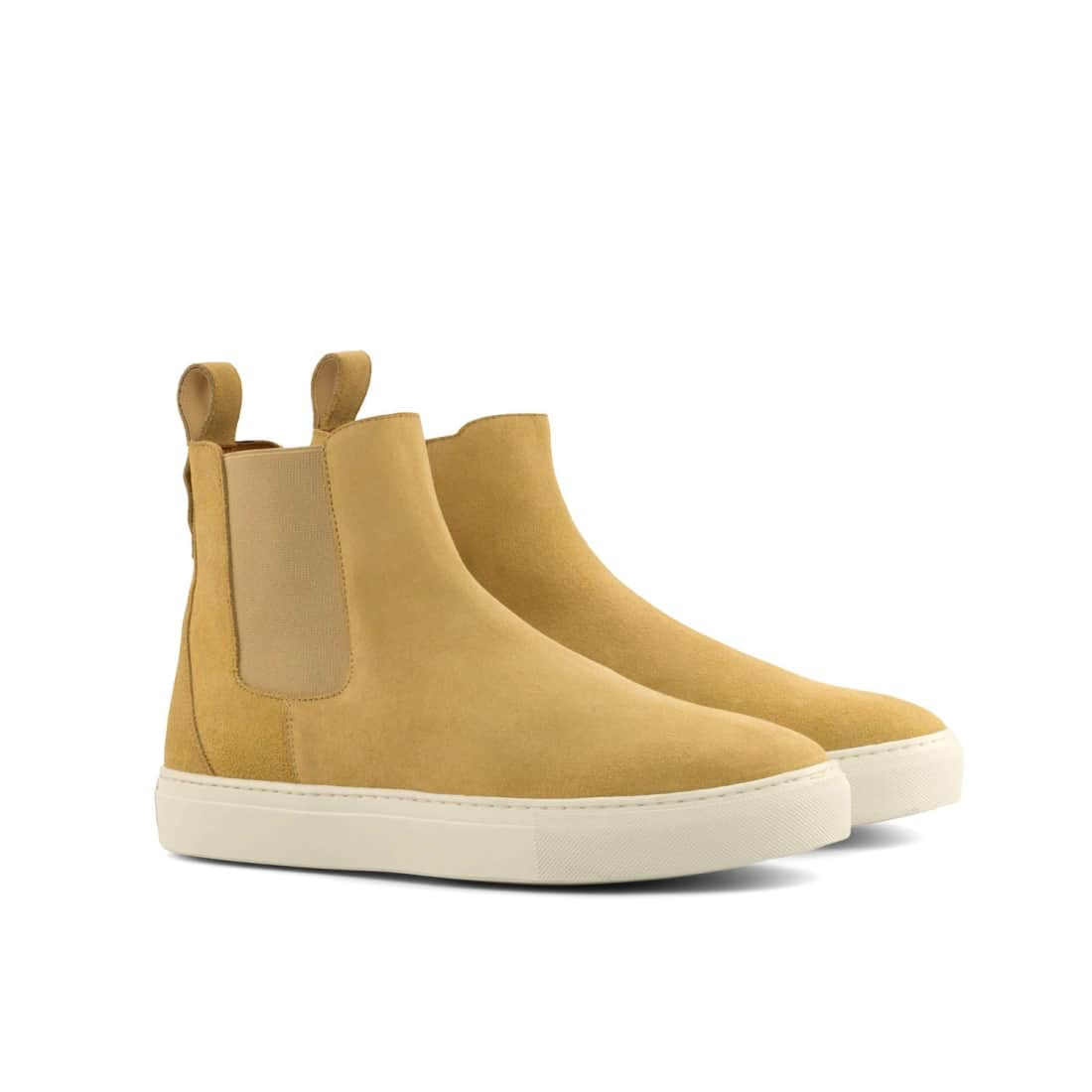 Cheslea Boots Sneakers en daim beige - Chaussures