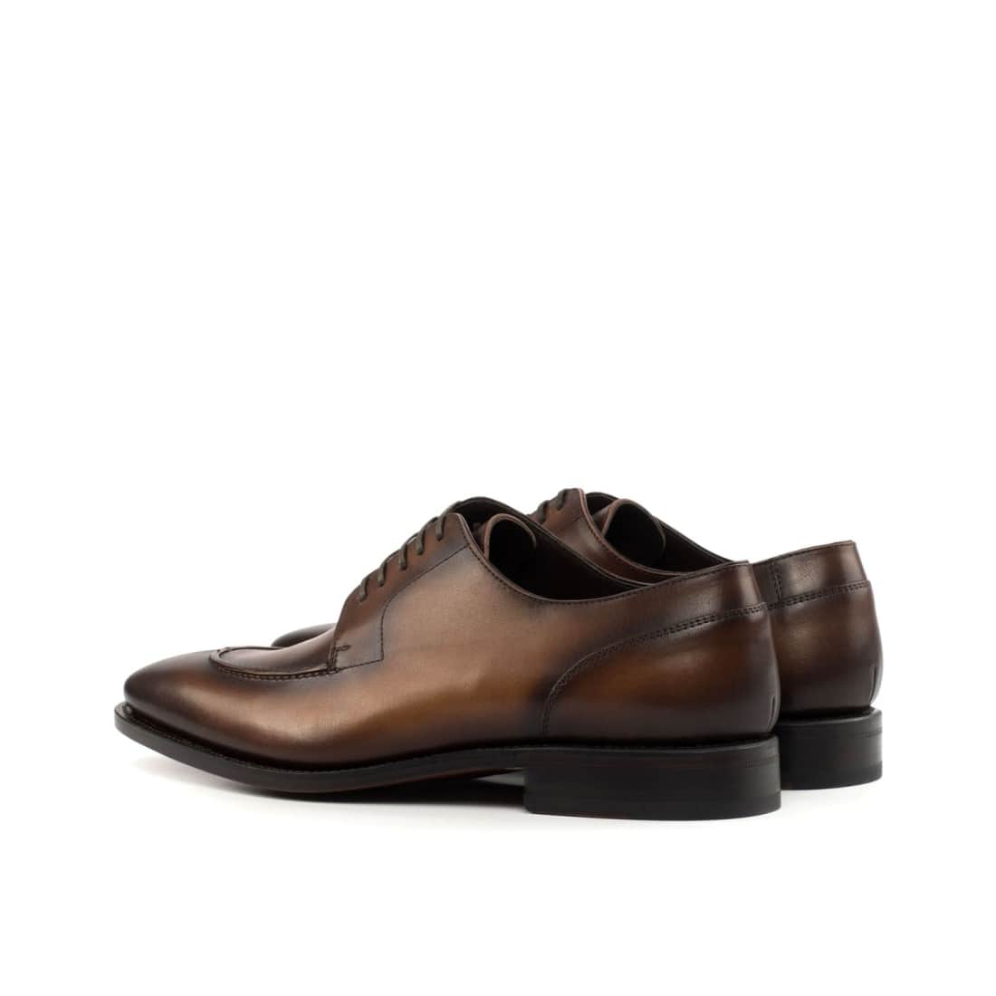 Derbie Chasse en cuir patiné marron moyen - Chaussures