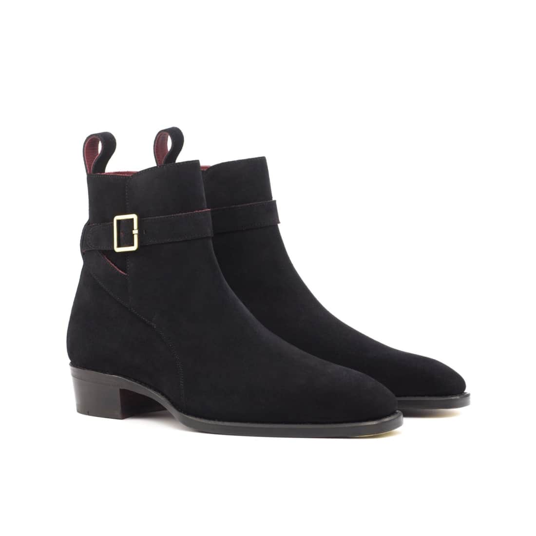 Bottines Jodhpur en daim noir