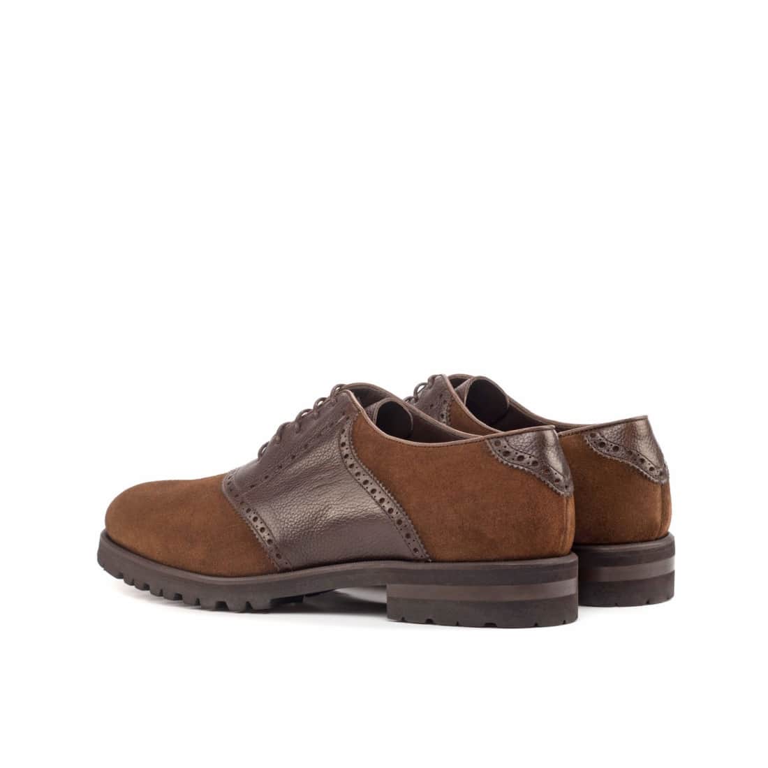 Richelieu Saddle en cuir daim et cuir marron - Chaussures