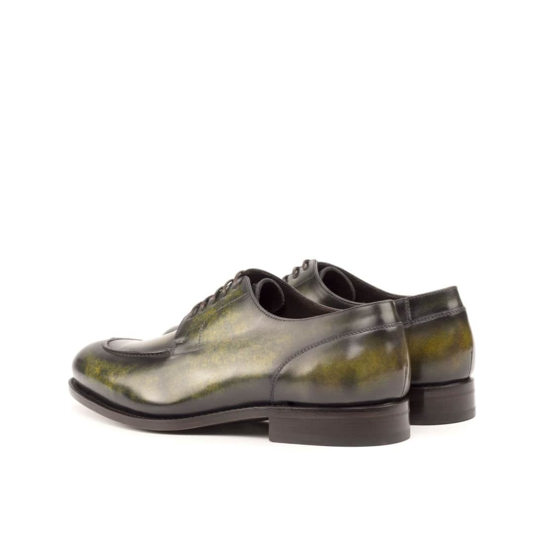 Derbie Chasse en cuir patiné vert - Chaussures