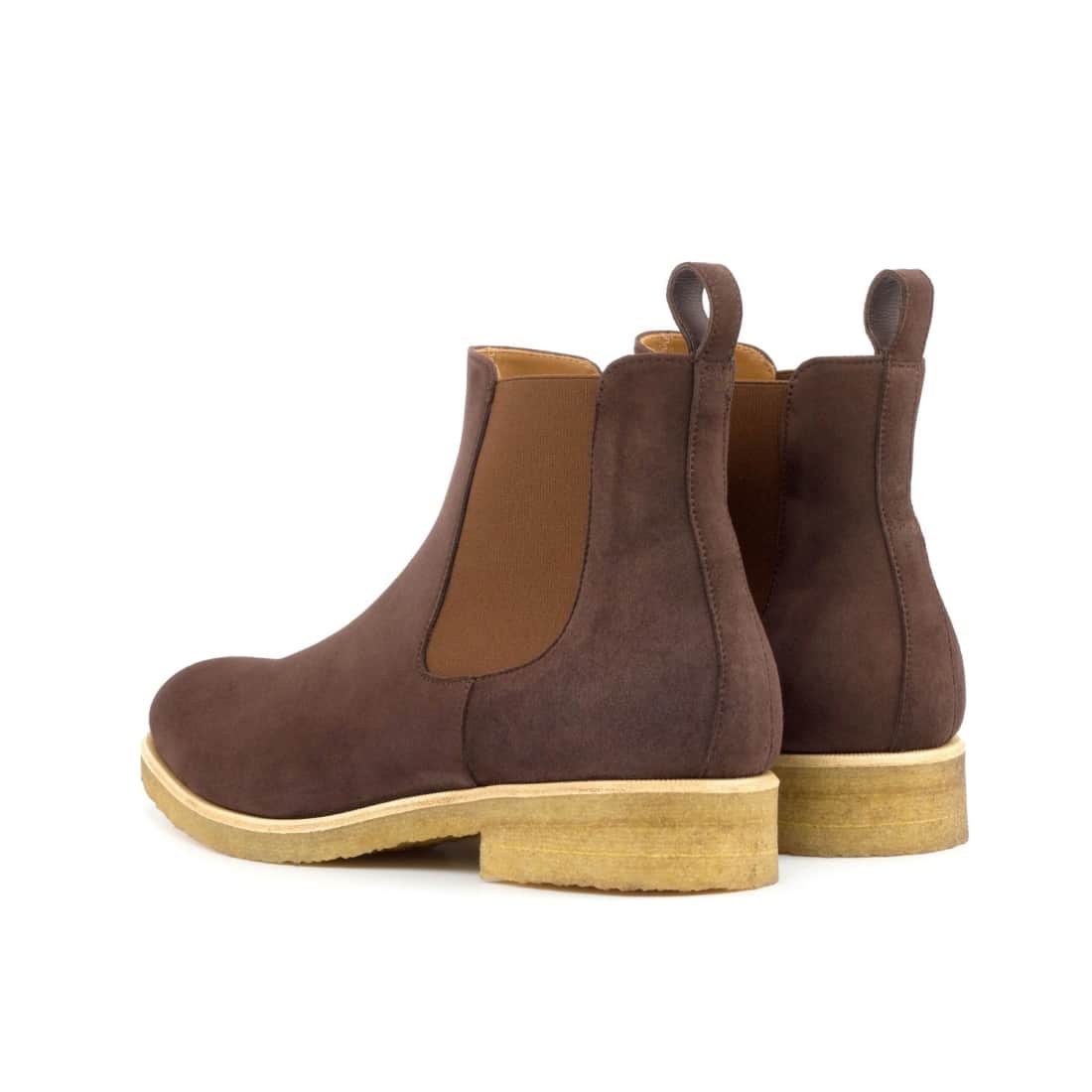 Cheslea Boots en daim marron - Semelles Crêpe – vue 3