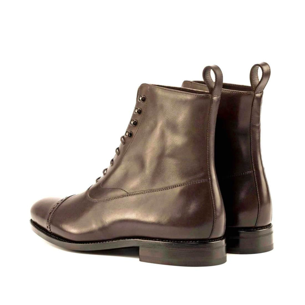 Bottines Blamoral en cuir marron foncé – vue 3