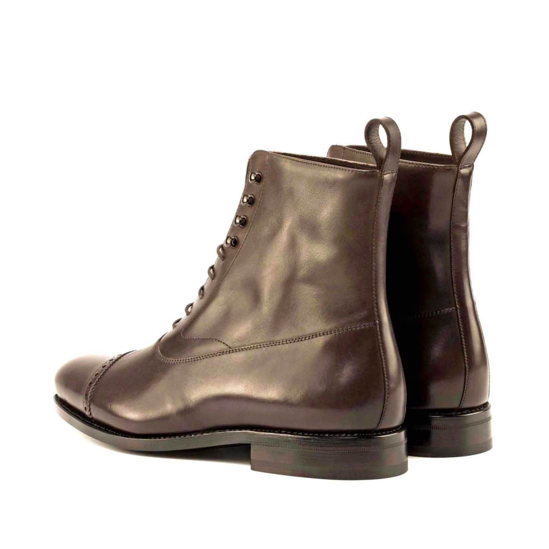 Bottines Blamoral en cuir marron foncé – vue 3