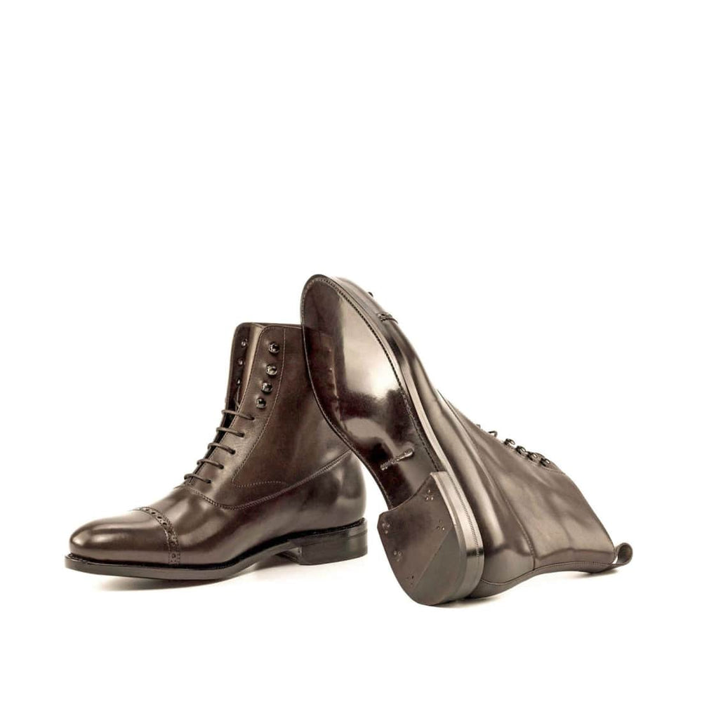 Bottines Blamoral en cuir marron foncé – vue 2