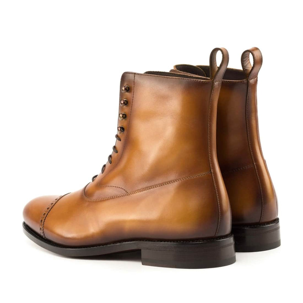 Bottines Blamoral en cuir cognac – vue 3