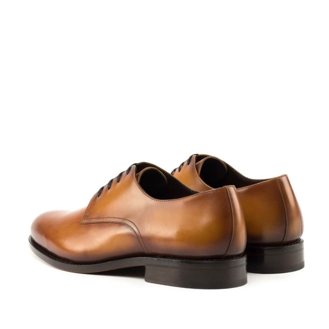 Derbie Blucher en cuir patiné marron clair – vue 3