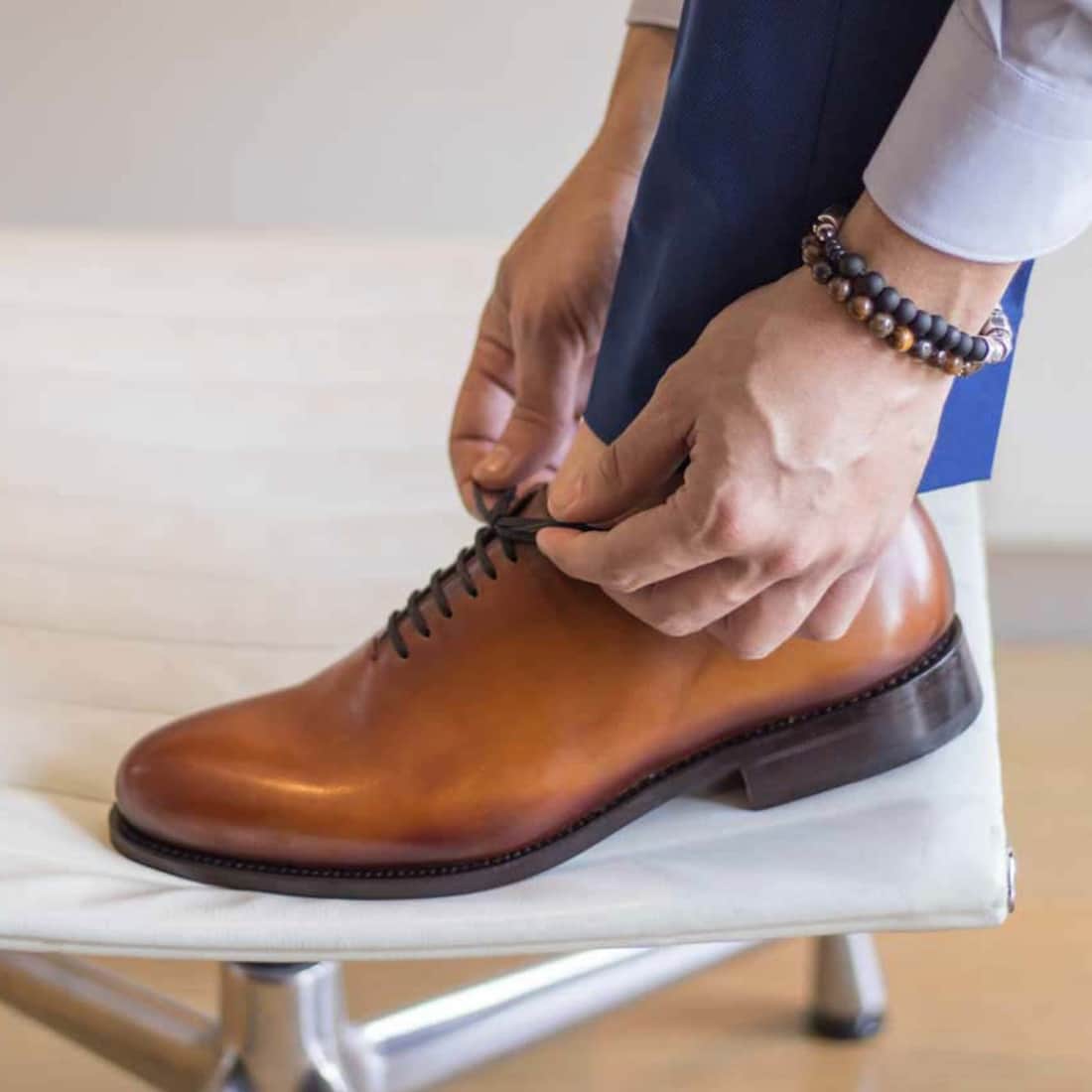 One Cut en cuir marron clair - Chaussures