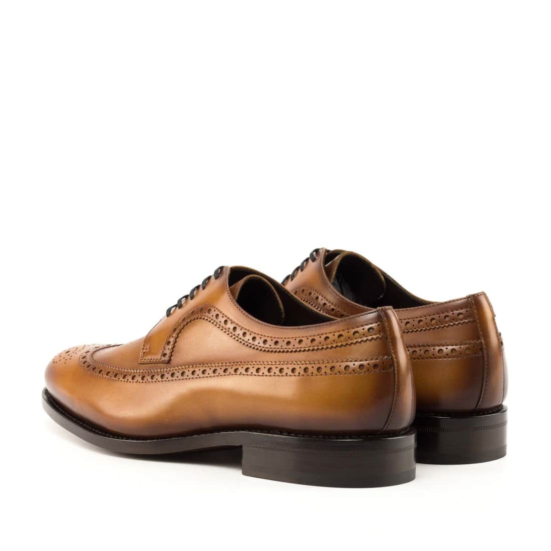 Derbie Brogue fleuri en cuir gold - Chaussures
