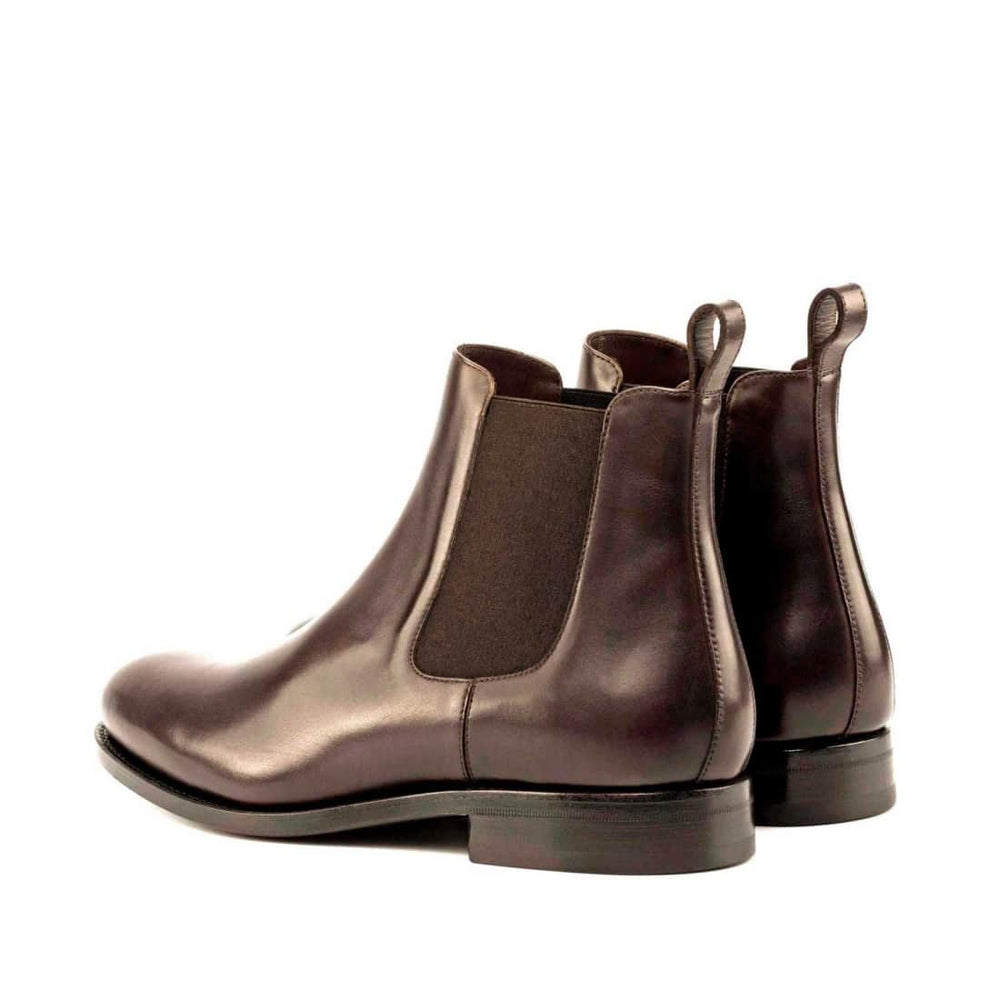 Cheslea Boots en cuir marron foncé (forme ronde) – vue 3
