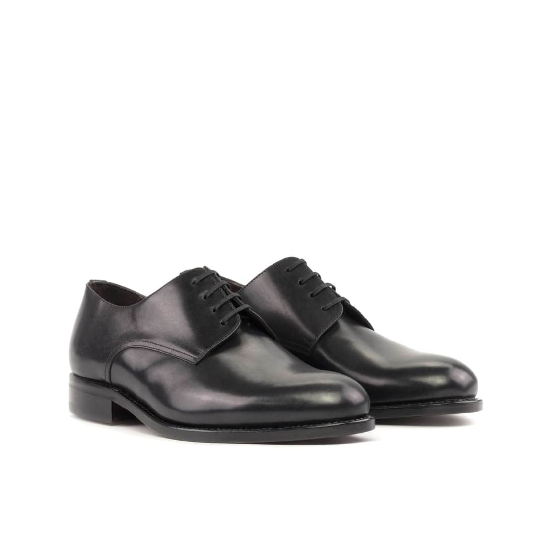 Derbie Blucher en cuir noir