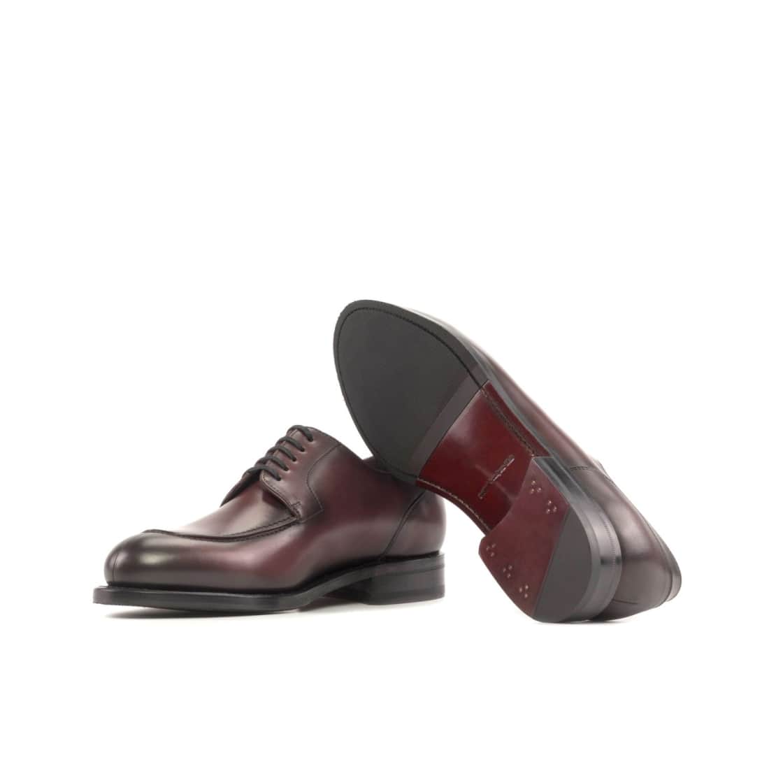 Derbie Chasse en cuir bordeaux - Chaussures