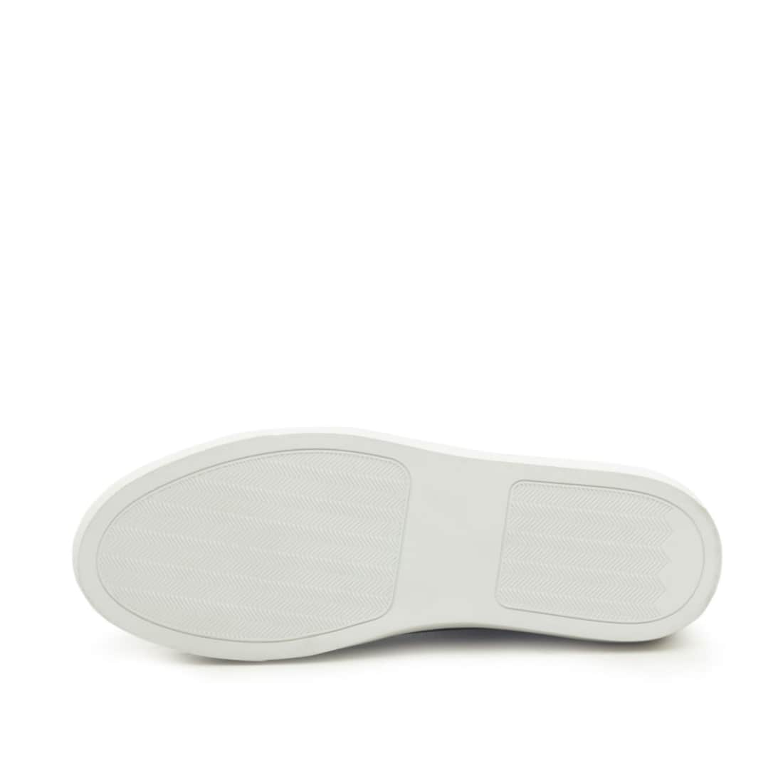 Sneakers Jersey en cuir cognac - Semelles Blanches – vue 4