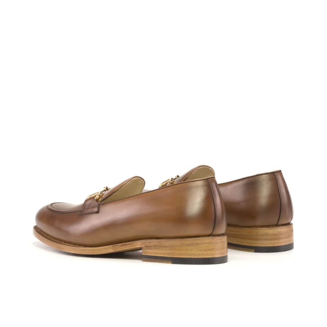 Mocassin à mors en cuir marron clair – vue 3