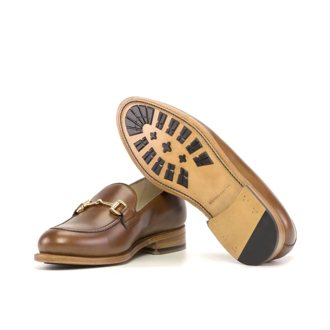 Mocassin à mors en cuir marron clair – vue 2