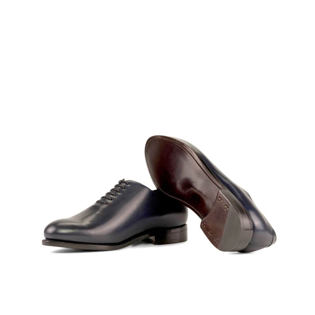 One Cut en cuir bleu marine – vue 2