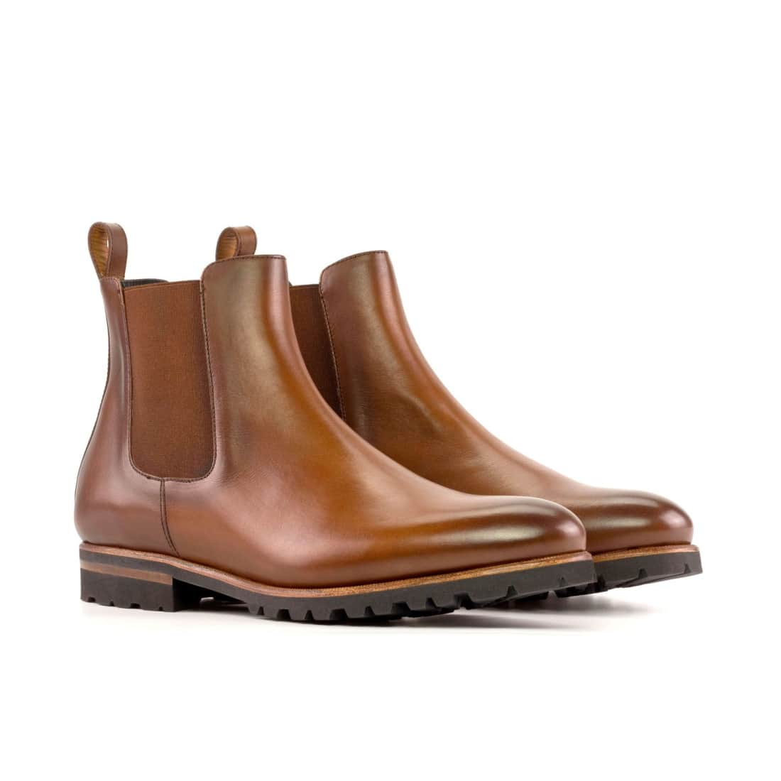 Cheslea Boots en cuir marron moyen - Semelles Commando