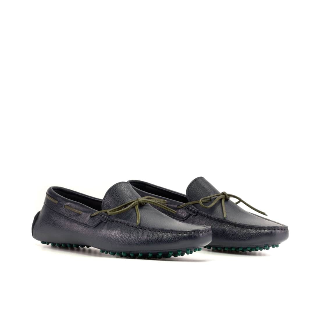 Mocassin Driver en cuir grainé bleu marine