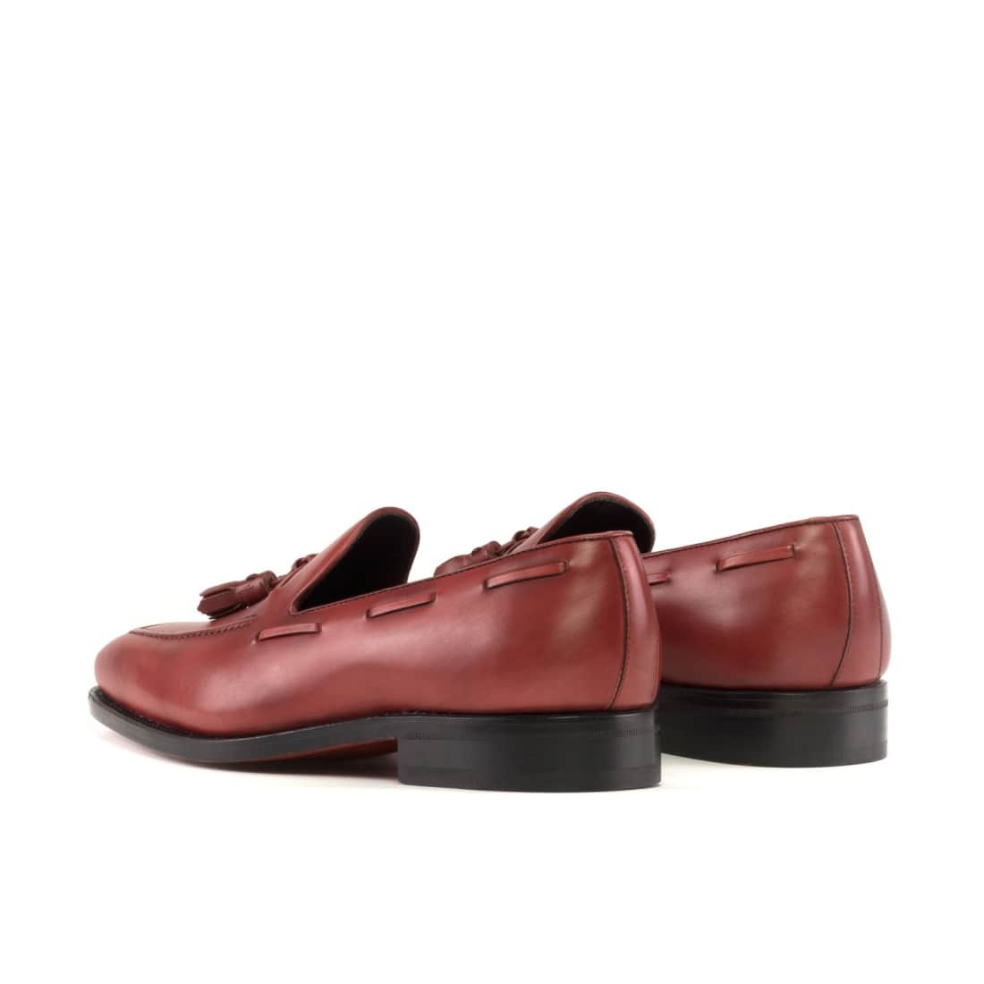 Mocassin à glands en cuir rouge – vue 3