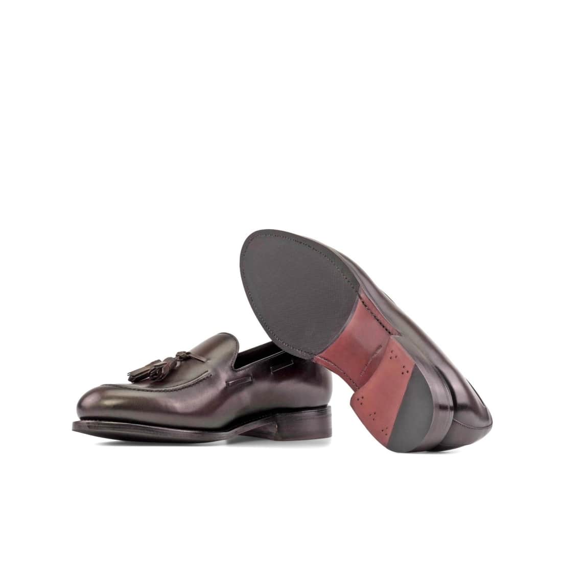 Mocassin à glands en cuir marron foncé – vue 2