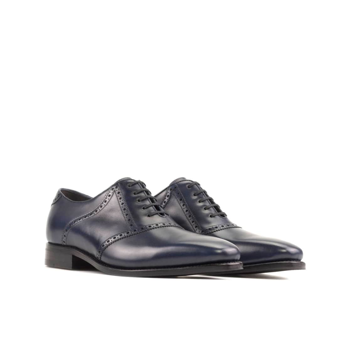 Richelieu Saddle en cuir bleu marine - Chaussures