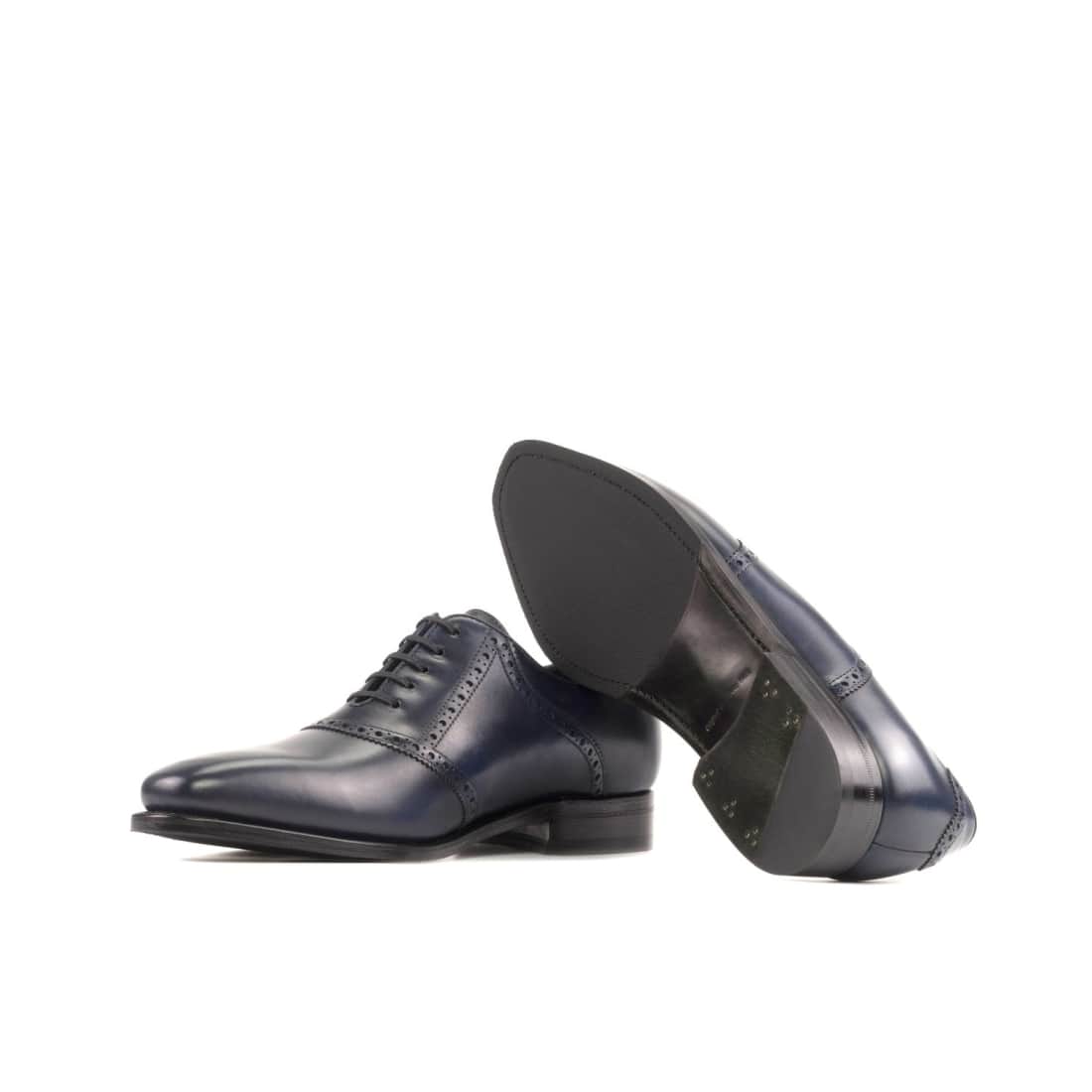 Richelieu Saddle en cuir bleu marine - Chaussures