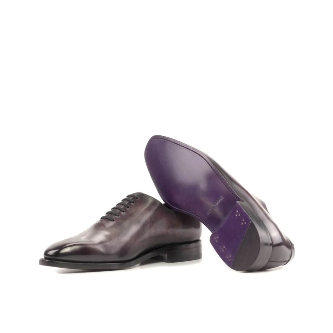 One Cut en cuir patiné violet – vue 2