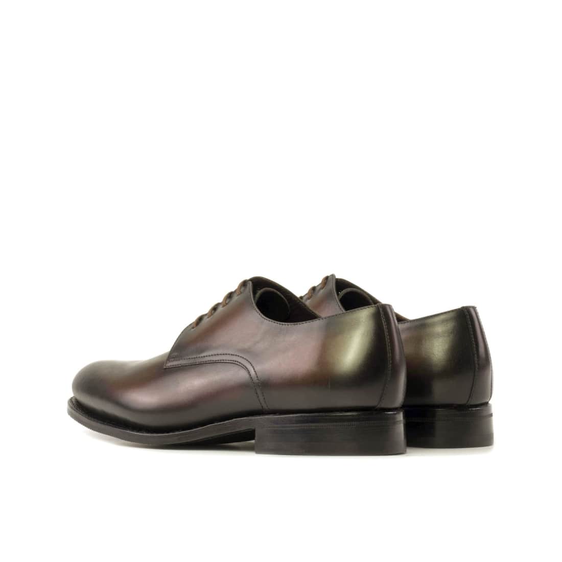Derbie Blucher en cuir patiné marron foncé – vue 3