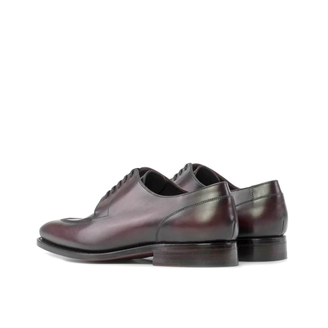 Derbie Chasse en cuir patiné bordeaux - Chaussures