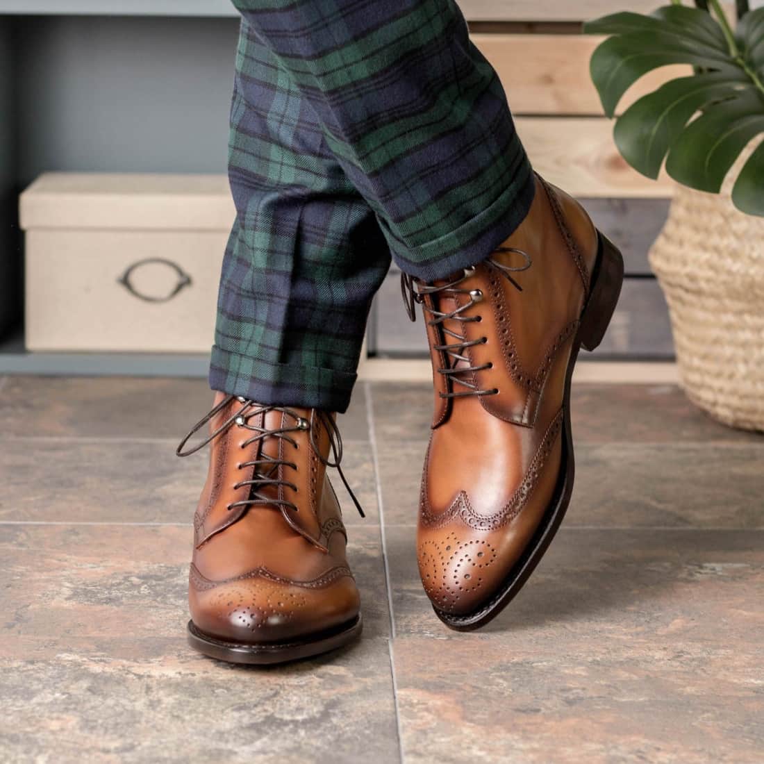 bottines homme marron