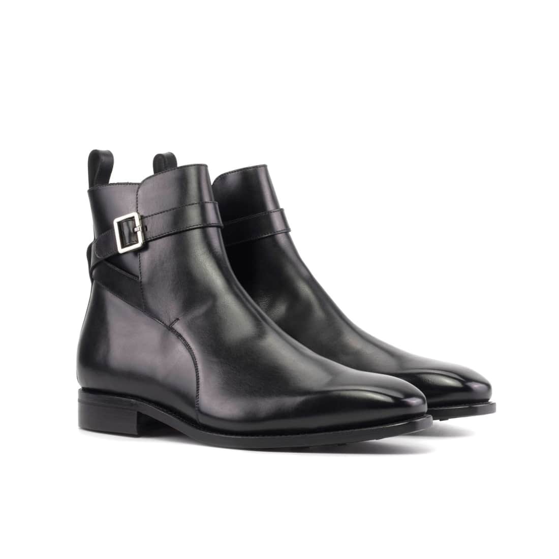 Bottines Jodhpur en cuir noir