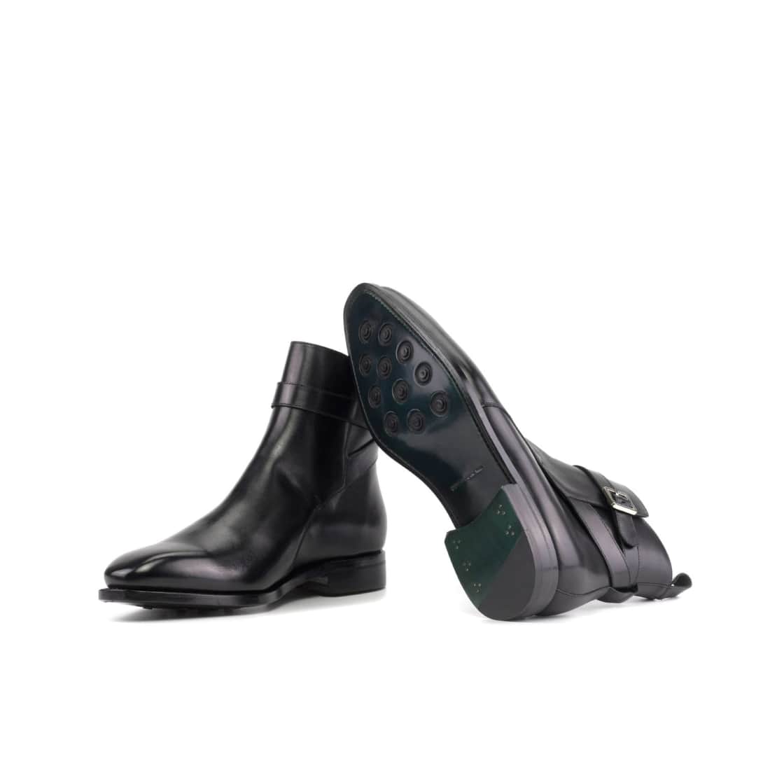 Bottines Jodhpur en cuir noir – vue 2