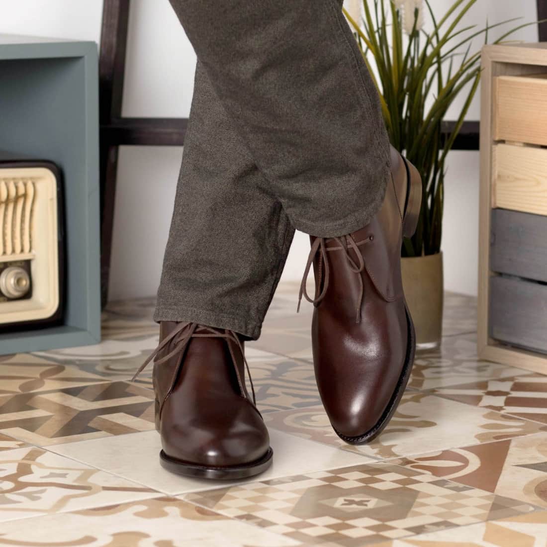 Chukka Boots en cuir marron – vue 4