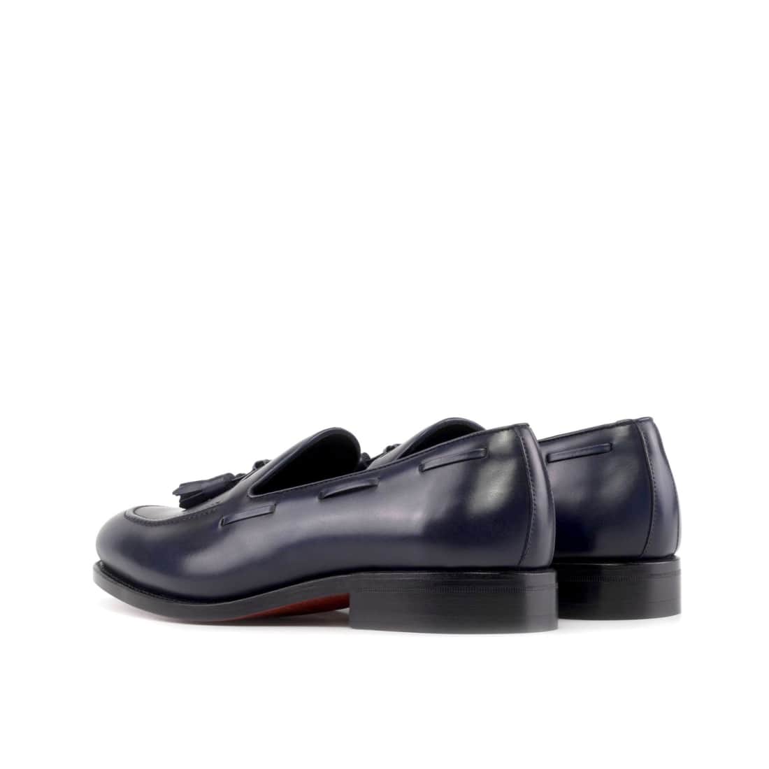 Mocassin à glands en cuir bleu marine – vue 3