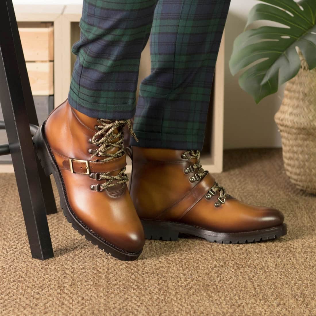 Hiking Boots en cuir marron clair - Semelles Commando