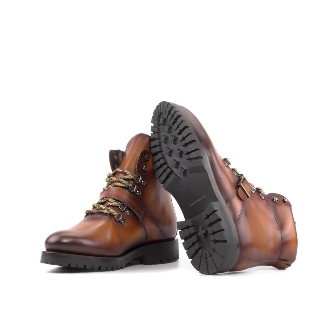 Hiking Boots en cuir marron clair - Semelles Commando – vue 2