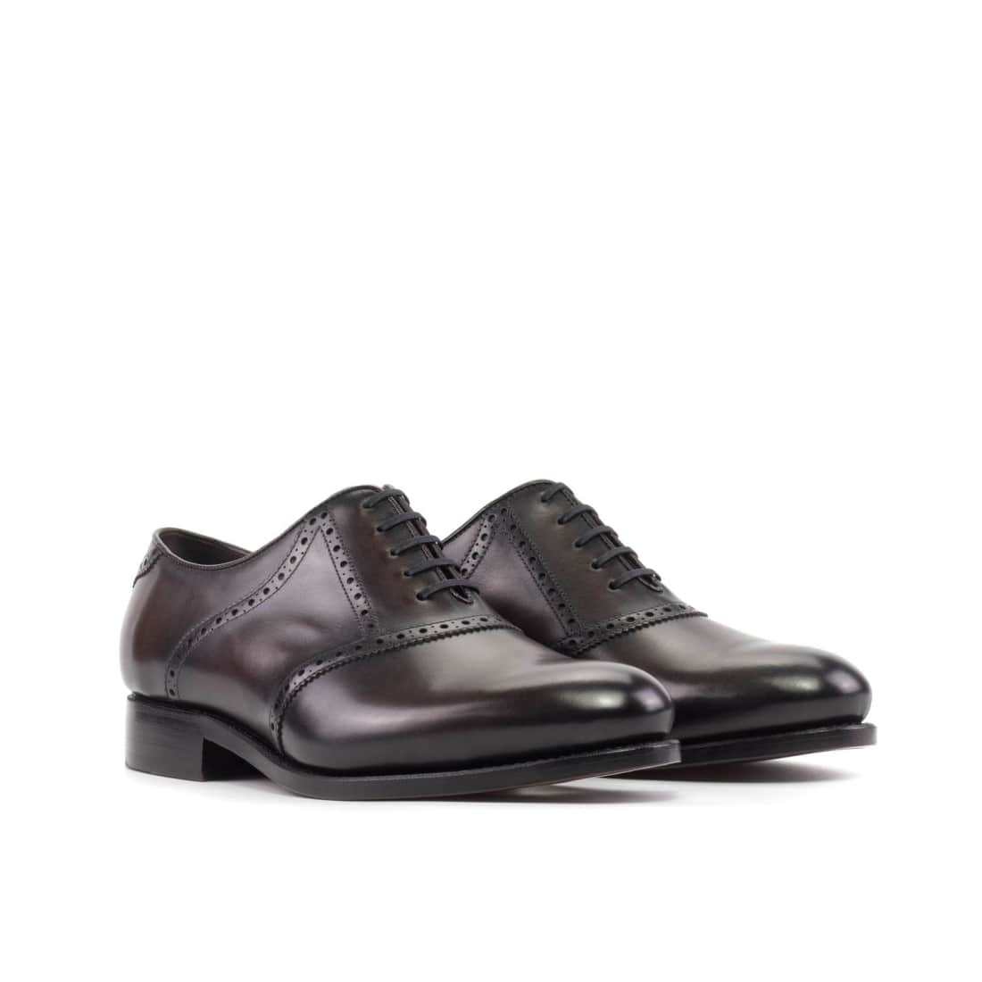 Richelieu Saddle en cuir marron foncé - Chaussures