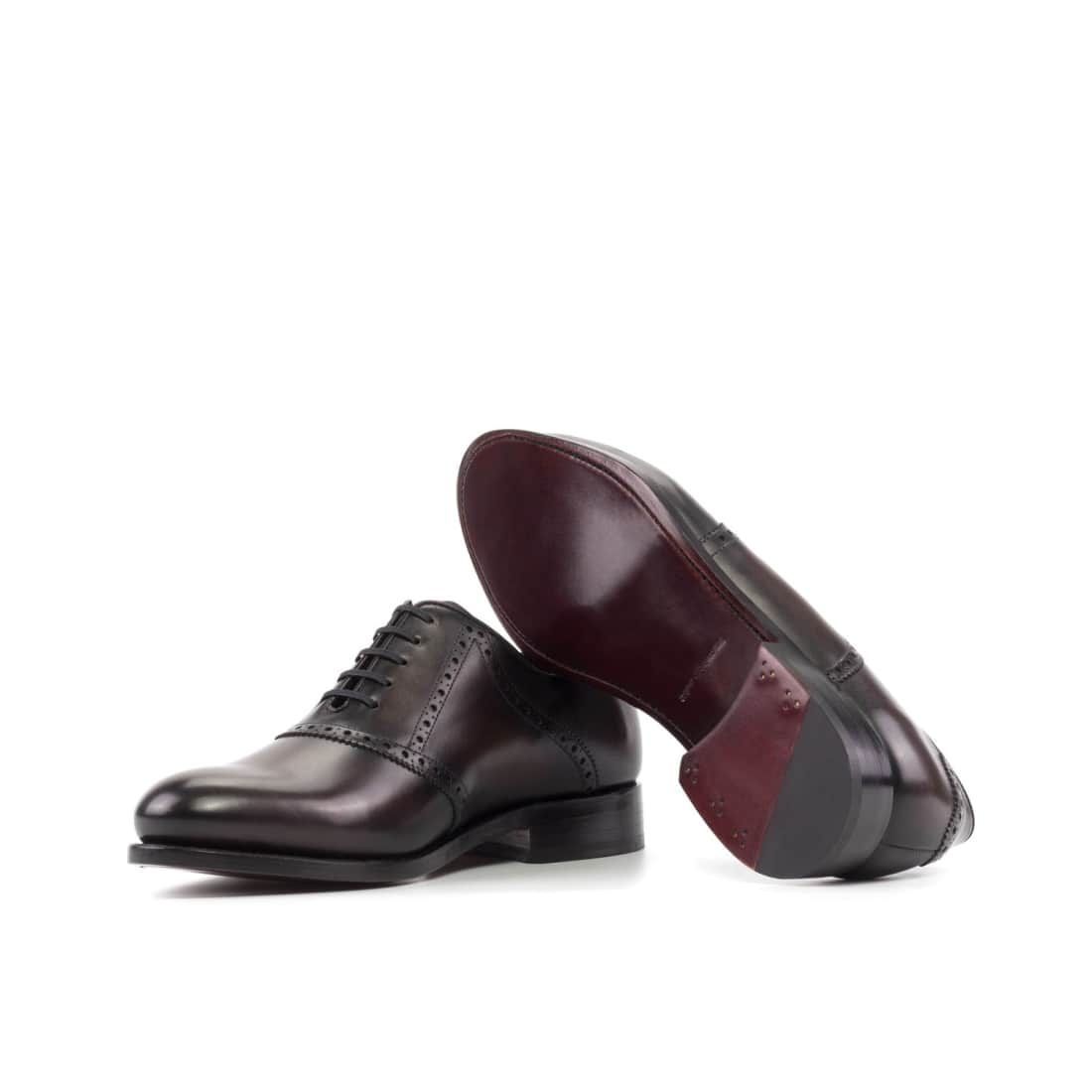 Richelieu Saddle en cuir marron foncé - Chaussures