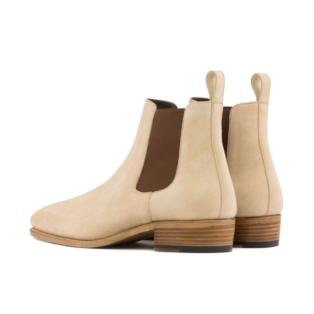 Cheslea Boots en daim beige – vue 3