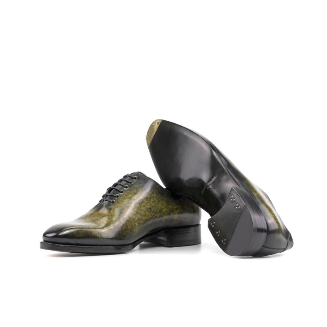 One Cut en cuir patiné kaki – vue 2