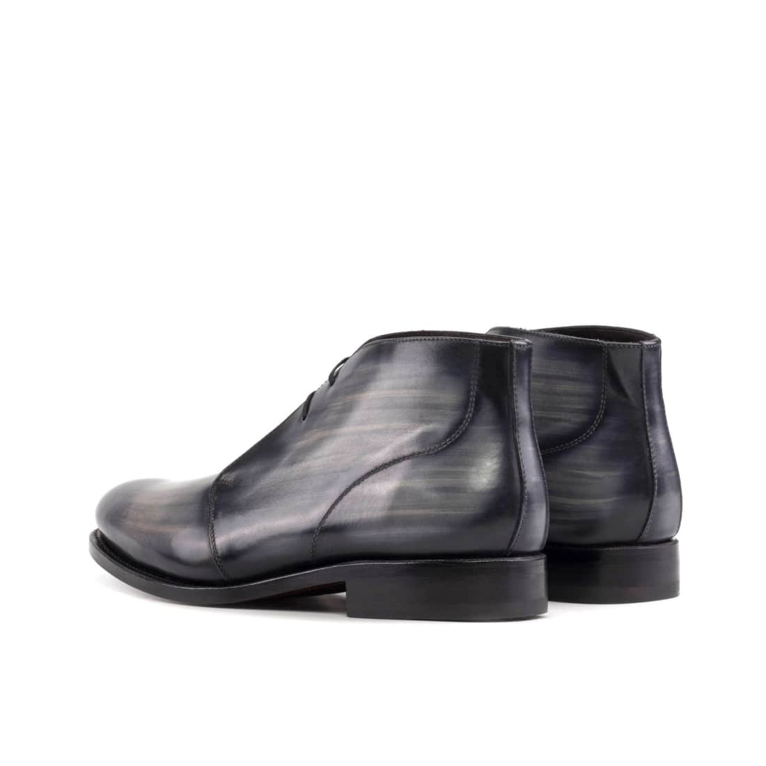 Chukka Boots en cuir patiné gris – vue 3