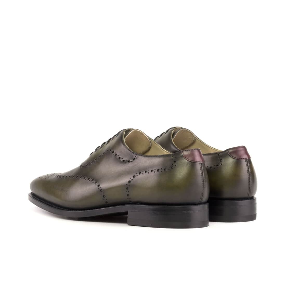 One Cut fleuri en cuir patiné vert – vue 3