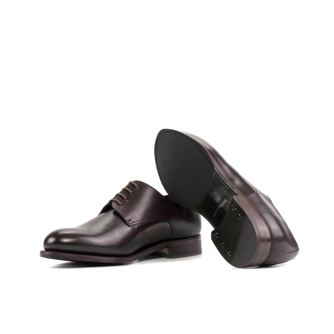 Derbie Blucher en cuir marron foncé – vue 2