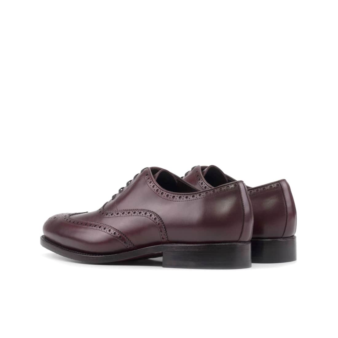 Richelieu fleuri en cuir bordeaux - Chaussures