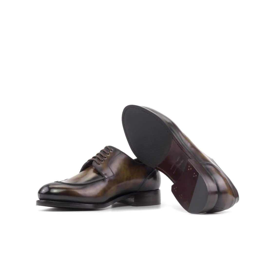 Derbie Chasse en cuir patiné tabac – vue 2