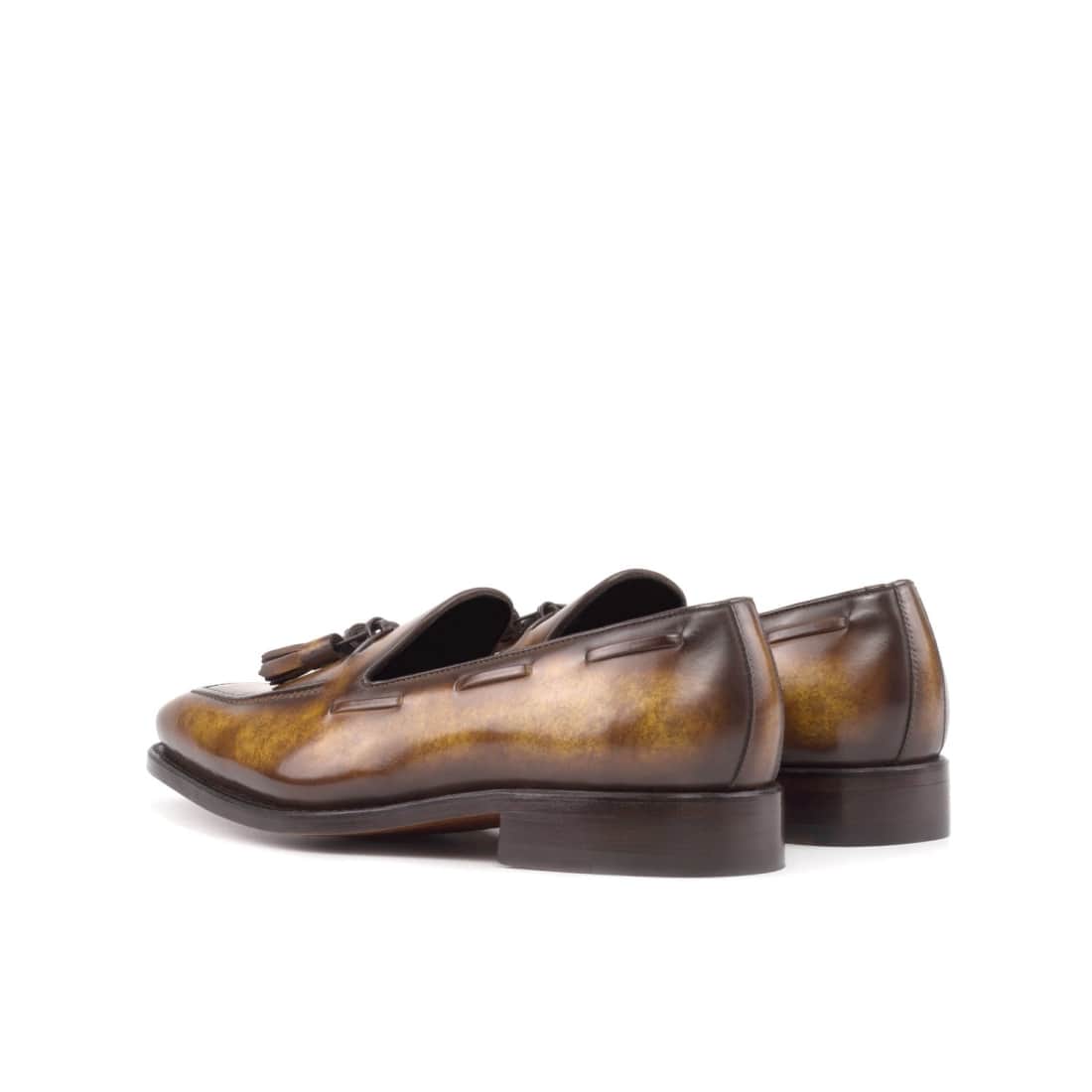 Mocassin à glands en cuir patiné cognac - Chaussures