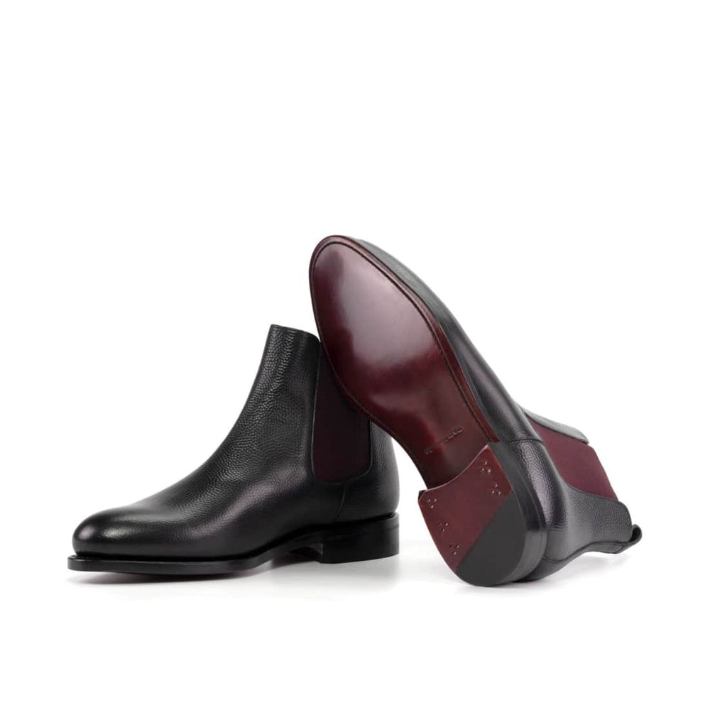 Cheslea Boots en cuir grainé noir – vue 2